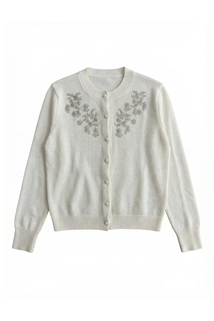 Maglione cardigan abbottonato da donna