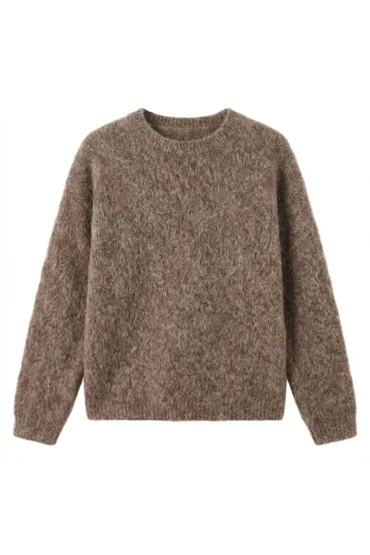 Maglione in cashmere girocollo da donna