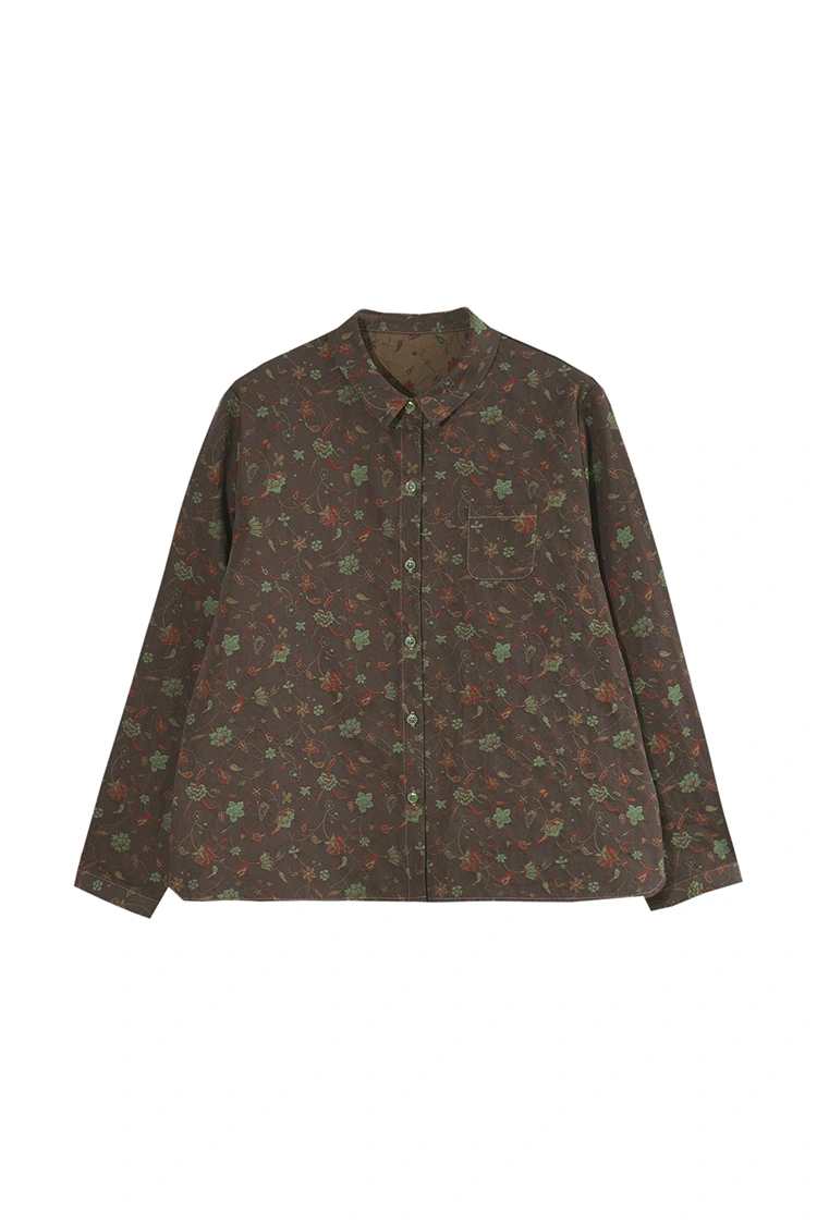 Camicetta casual con stampa floreale da donna