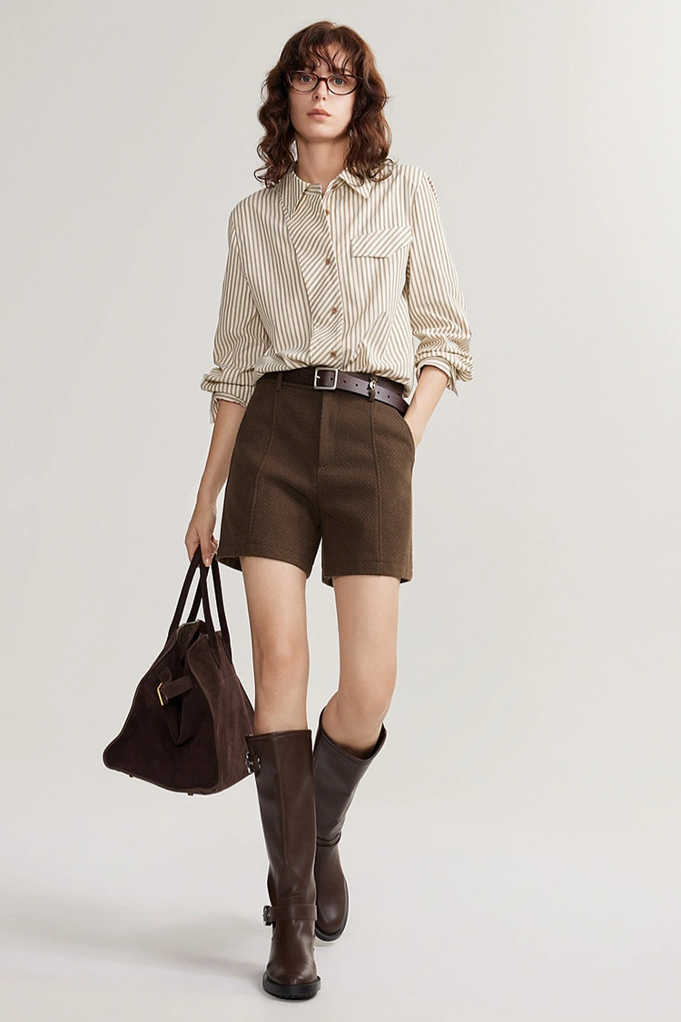 Camicetta casual a righe larghe da donna